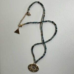 Beaded evil eye necklace